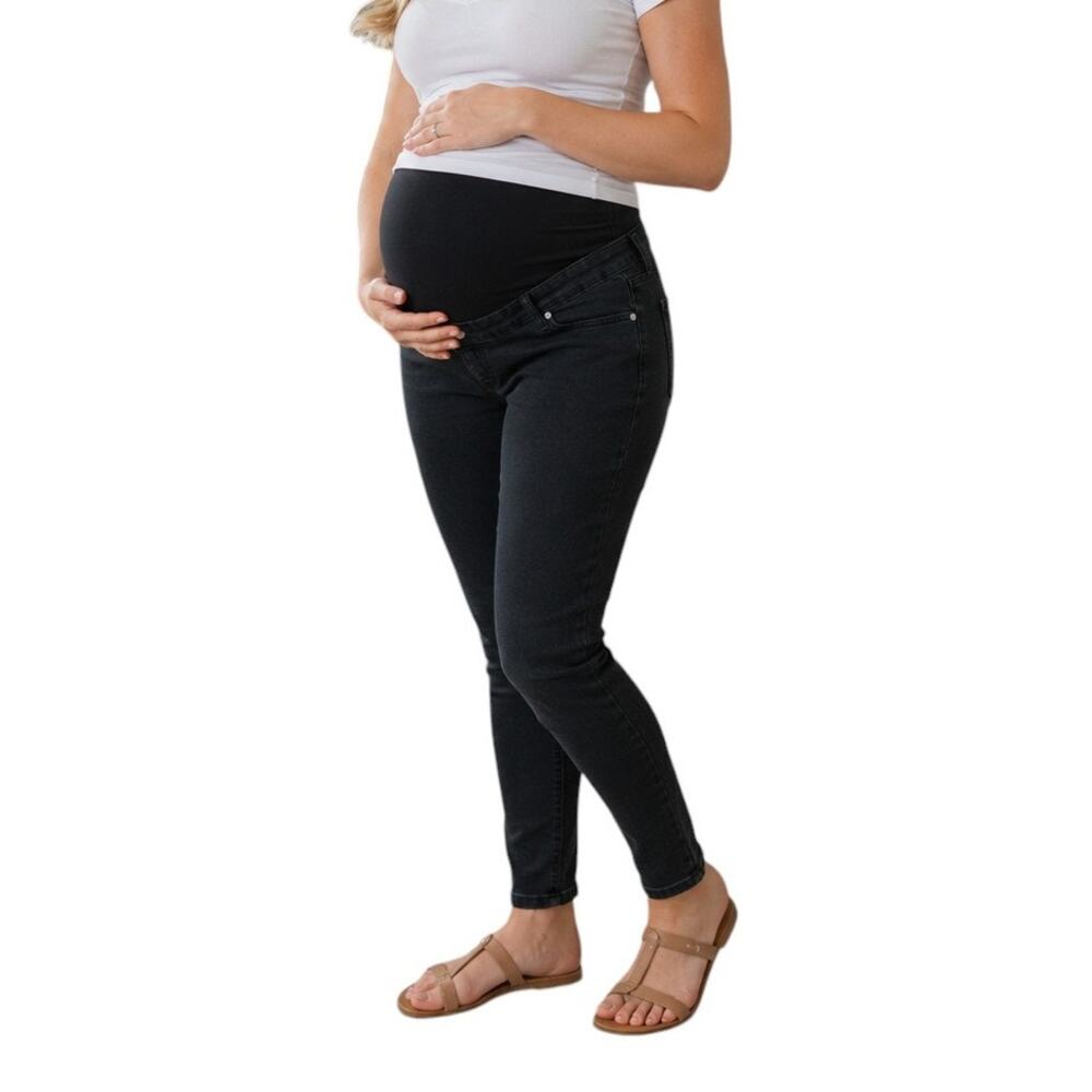 Asos Washed Black Maternity Ultimate Skinny Jeans, US12